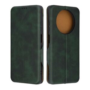 Husa tip carte pentru Xiaomi Redmi 14C Smart Wallet fata - spate protectie 360 - verde