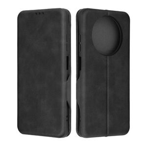 Husa tip carte pentru Xiaomi Redmi 14C Smart Wallet fata - spate protectie 360 - negru