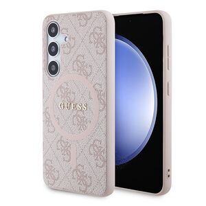 Husa pentru  Samsung Galaxy S24+ Plus Guess - 4G Collection Leather MagSafe - roz