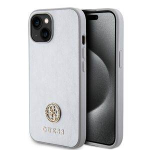 Husa pentru  iPhone 15 Guess- Strass Metal - argintiu