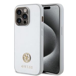 Husa pentru  iPhone 15 Pro Guess- Strass Metal - argintiu