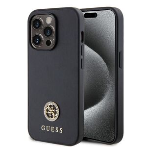 Husa pentru  iPhone 15 Pro Max Guess- Strass Metal - negru
