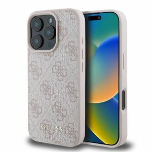 Husa pentru  iPhone 16 Pro Guess - Hardcase 4G Classic - roz