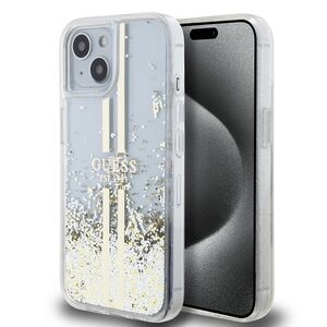 Husa pentru  iPhone 15 Guess - Liquid Glitter - transparent