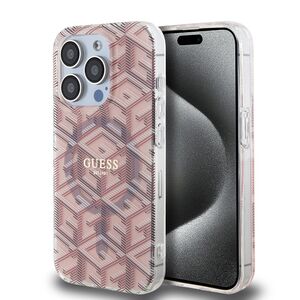 Husa pentru  iPhone 15 Pro cu MagSafe Guess - IML Series - roz