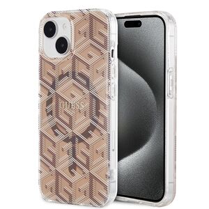 Husa pentru  iPhone 15 cu MagSafe Guess - IML Series - maro