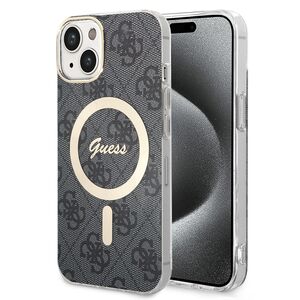 Husa pentru  iPhone 15 cu MagSafe Guess - IML Series - negru denim