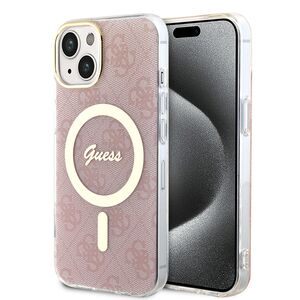 Husa pentru  iPhone 15 cu MagSafe Guess - IML Series - roz neo