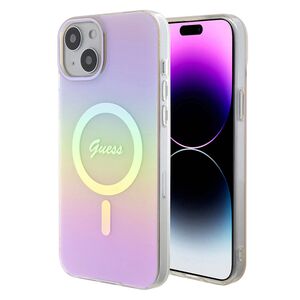 Husa pentru  iPhone 15 cu MagSafe Guess - IML Series - roz pudrat