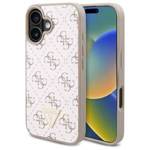 Husa pentru  iPhone 16 Guess - Hardcase 4G Series - alb