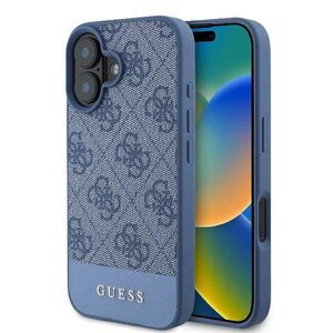 Husa pentru  iPhone 16 Guess - Hardcase 4G Series - albastru