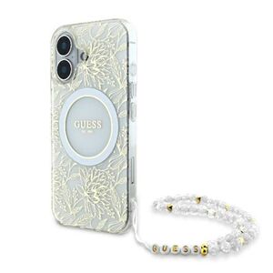 Husa pentru  iPhone 16 Plus cu MagSafe Guess - IML Series - alb