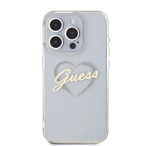 Husa pentru  iPhone 16 Pro Guess - Hardcase IML Heart - transparent