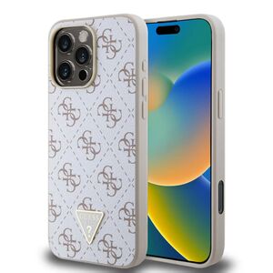 Husa pentru  iPhone 16 Pro Max Guess - Hardcase 4G Series - alb