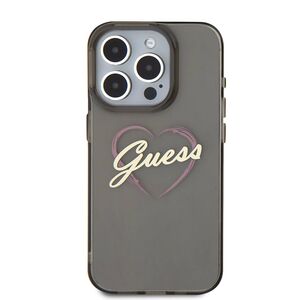 Husa pentru  iPhone 16 Pro Max Guess - Hardcase IML Heart - negru