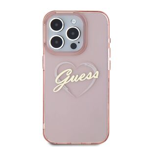 Husa pentru  iPhone 16 Pro Max Guess - Hardcase IML Heart - roz