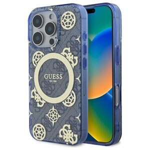 Husa pentru  iPhone 16 Pro cu MagSafe Guess - IML Series - albastru