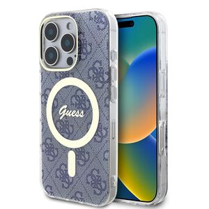 Husa pentru  iPhone 16 Pro cu MagSafe Guess - IML Series - albastru