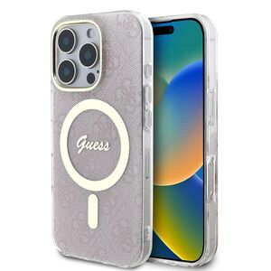 Husa pentru  iPhone 16 Pro cu MagSafe Guess - IML Series - roz neo