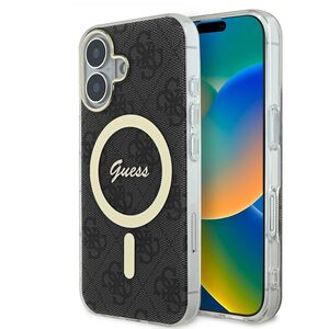 Husa pentru  iPhone 16 cu MagSafe Guess - IML Series - negru denim