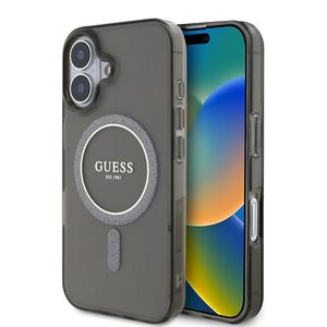 Husa pentru  iPhone 16 cu MagSafe Guess - IML Series - negru mat