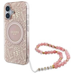 Husa pentru  iPhone 16 cu MagSafe Guess - IML Series - roz pudrat