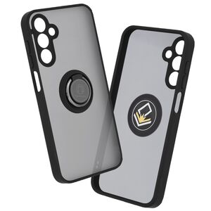 Husa de protectie pentru  Samsung Galaxy A16 premium cu inel stand rotativ, suport magnetic si bumper anti-alunecare - Negru