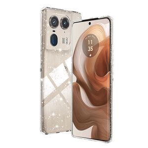 Husa pentru  Motorola Edge 50 Ultra cu sclipici Liquid Crystal Glitter, transparent