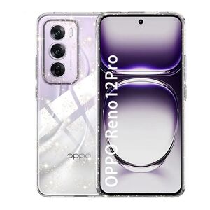 Husa pentru  Oppo Reno 12 Pro cu sclipici Liquid Crystal Glitter, transparent