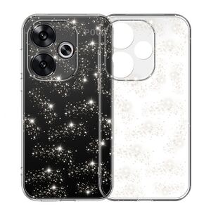 Husa pentru  Poco F6 cu sclipici Liquid Crystal Glitter, transparent