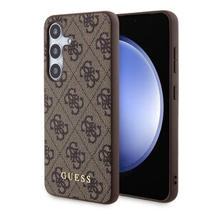 Husa pentru  Samsung Galaxy S24+ Plus Guess - Hardcase 4G Series - maro inchis
