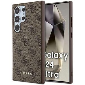 Husa pentru  Samsung Galaxy S24 Ultra Guess - Hardcase 4G Series - maro