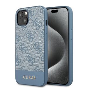 Husa pentru  iPhone 15 Guess - Hardcase 4G Series - albastru deschis