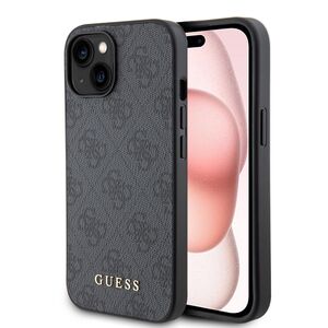 Husa pentru  iPhone 15 Guess - Hardcase 4G Series - gri