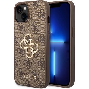 Husa pentru  iPhone 15 Guess - Hardcase 4G Series - maro deschis