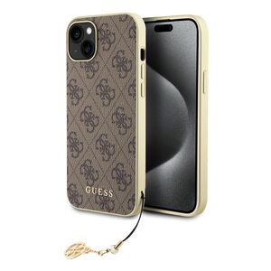 Husa pentru  iPhone 15 Guess - Hardcase 4G Series - maro inchis