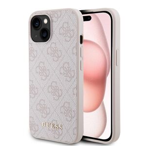 Husa pentru  iPhone 15 Guess - Hardcase 4G Series - roz neon