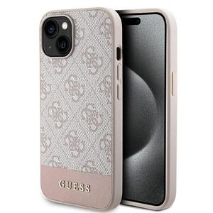 Husa pentru  iPhone 15 Guess - Hardcase 4G Series - roz