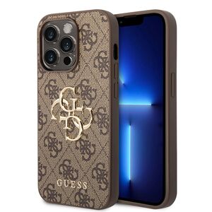 Husa pentru  iPhone 15 Pro Max Guess - Hardcase 4G Series - maro deschis