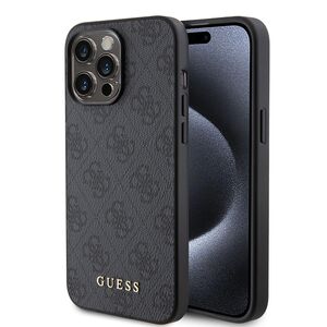 Husa pentru  iPhone 15 Pro Max cu MagSafe Guess - Hardcase 4G Series - gri