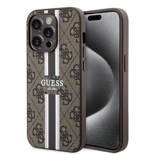 Husa pentru  iPhone 15 Pro Max cu MagSafe Guess - Hardcase 4G Series - maro