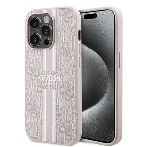 Husa pentru  iPhone 15 Pro cu MagSafe Guess - Hardcase 4G Series - roz