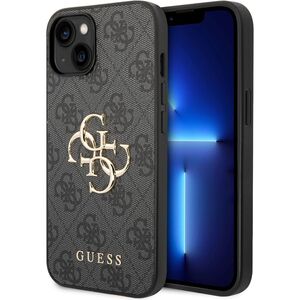 Husa pentru  iPhone 15 cu MagSafe Guess - Hardcase 4G Series - gri