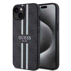 Husa pentru  iPhone 15 cu MagSafe Guess - Hardcase 4G Series - negru