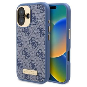 Husa pentru  iPhone 16 Plus cu MagSafe Guess - Hardcase 4G Series - albastru