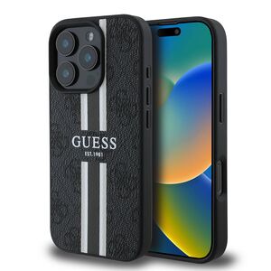 Husa pentru  iPhone 16 Pro Max cu MagSafe Guess - Hardcase 4G Series - negru