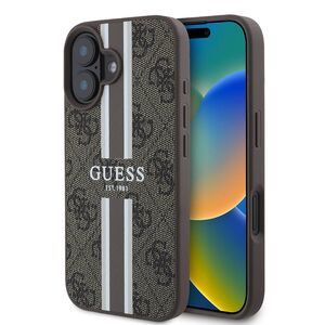 Husa pentru  iPhone 16 cu MagSafe Guess - Hardcase 4G Series - maro