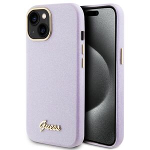 Husa pentru  iPhone 15 Guess - Glitter Fixed - mov