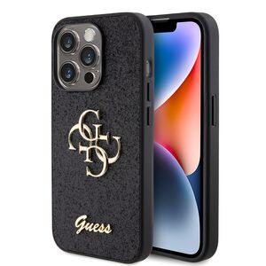 Husa pentru  iPhone 15 Pro Guess - Glitter Fixed - negru