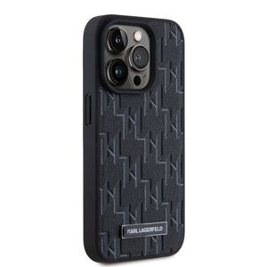 Husa pentru  iPhone 15 Pro Karl Lagerfeld - Leather MagSafe - negru